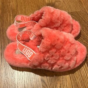 Pink Flower Ugg Slippers
